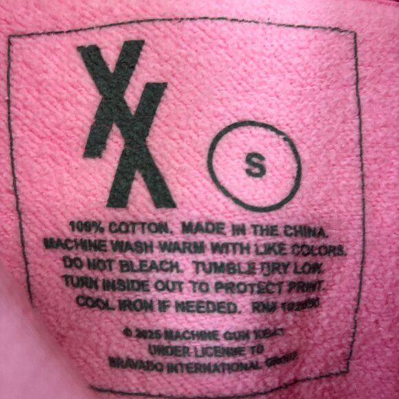 Machine Gun Kelly Tickets To My Downfall Pink Rock Oversized Hoodie Size Small - Picture 4 of 4